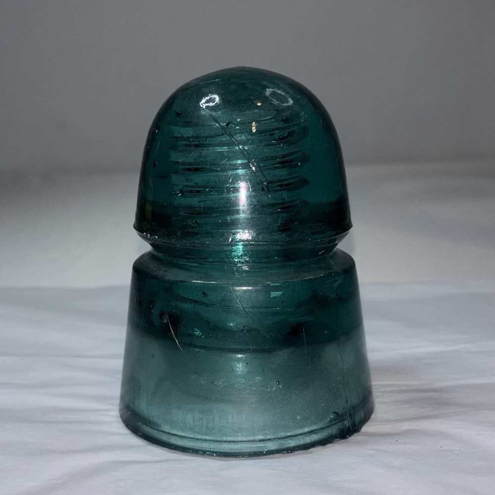 H. G. Co. (Hemingray) Vintage‎ Green Glass Telegraph Insulator CD-145..